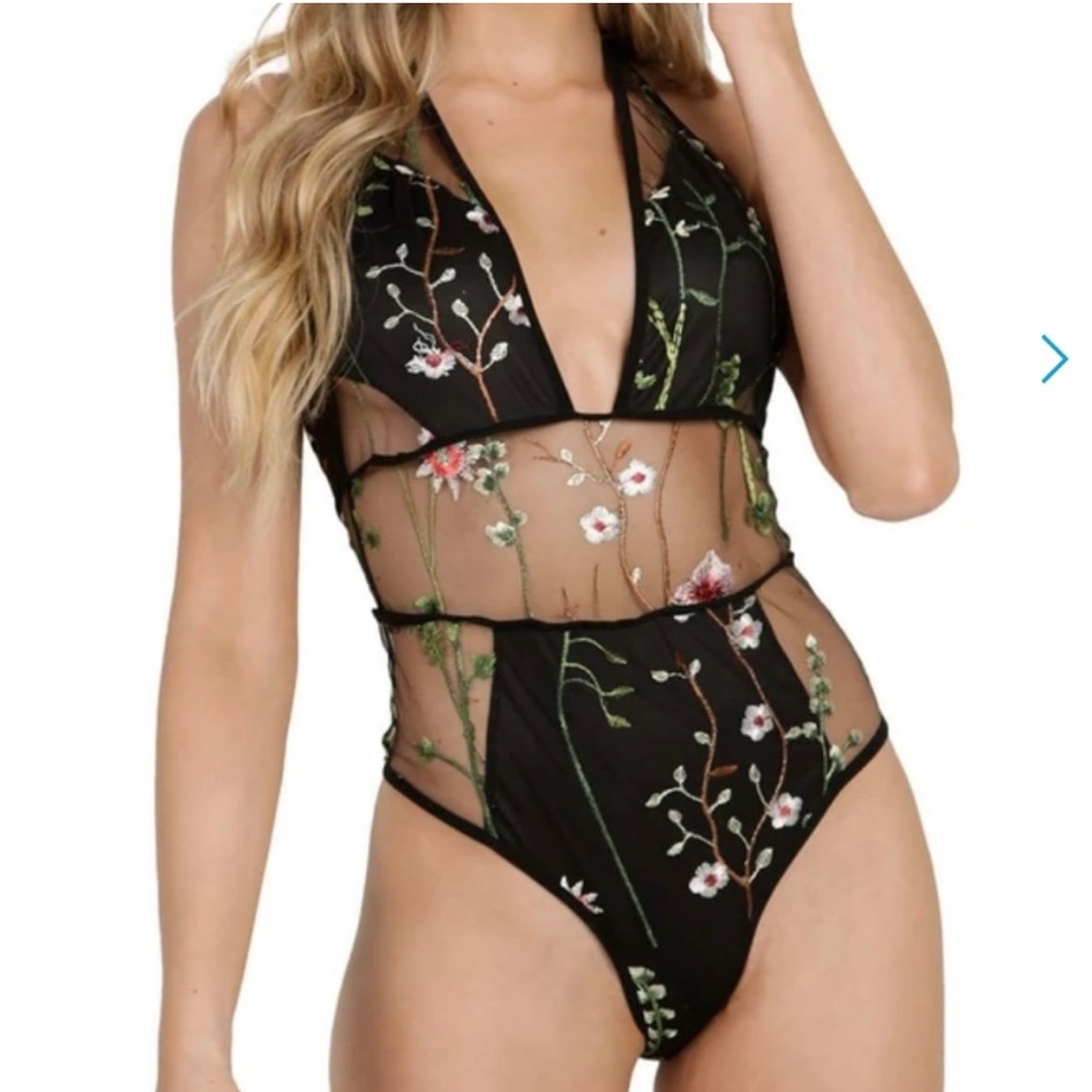 IHeartRaves Flower Fields Mesh Bodysuit